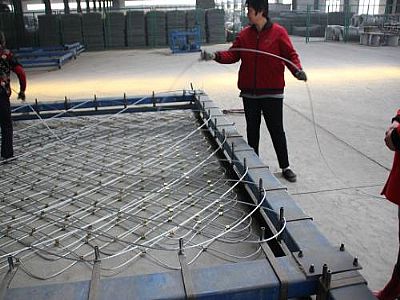 钢丝绳网生产过程